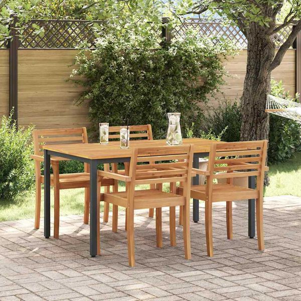 vidaXL Outdoor Tables natural and black 59.1" x 35.4" x 29.5