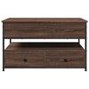 vidaXL Coffee Table Brown Oak Engineered Wood, Metal Medium