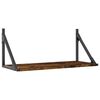 vidaXL Wall Shelf Set of 2 Smoked Oak Engineered Wood Medium