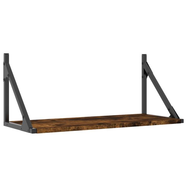 vidaXL Wall Shelf Set of 2 Smoked Oak Engineered Wood Medium