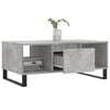 vidaXL Coffee Table Concrete Grey Engineered Wood, Metal Medium