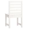 vidaXL Garden Chair Set of 2 White Solid Pine Wood Standard Durable