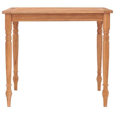vidaXL Batavia Table 33.5"x33.5"x29.5" Solid Teak Wood
