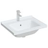 vidaXL Bathroom Sink White 24.0x18.9x7.7" Rectangular Ceramic