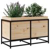 vidaXL Garden Planter Natural wood Solid pine wood, Steel Medium