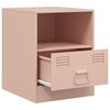 vidaXL Bedside Cabinet Pink Cold-rolled steel Small Bedside Cabinet