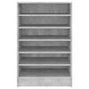 vidaXL Shoe Cabinet Concrete Gray Engineered Wood Medium Shoe Cabinet