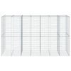 vidaXL Gabion Basket Silver Galvanized Iron Large Durable