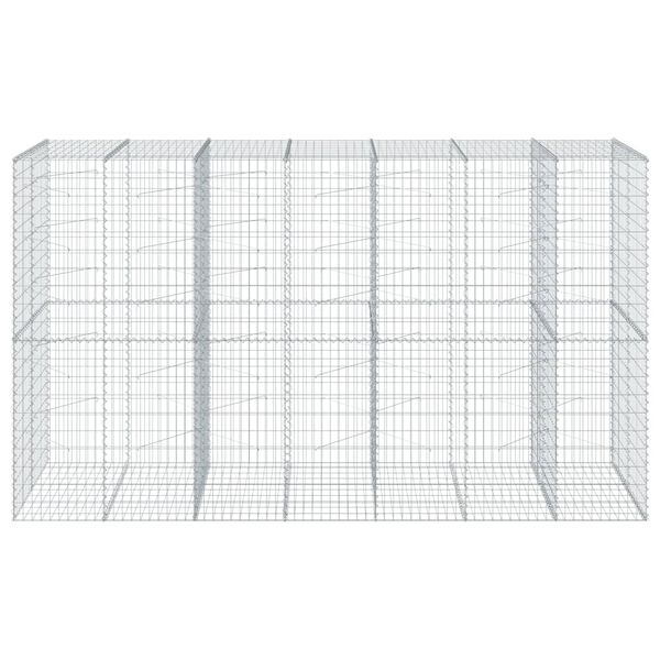 vidaXL Gabion Basket Silver Galvanized Iron Large Durable