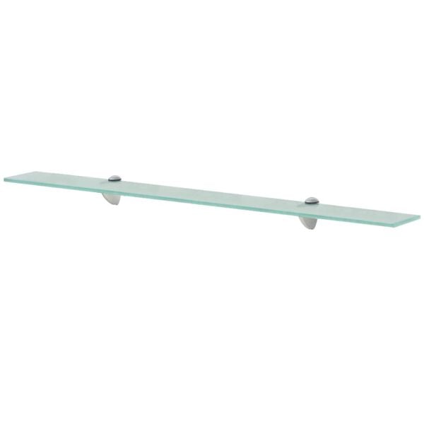 vidaXL Floating Shelf Clear Tempered safety glass, Zinc alloy