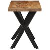 vidaXL Dining Table Natural Wood Brown Solid Mango Wood and Iron
