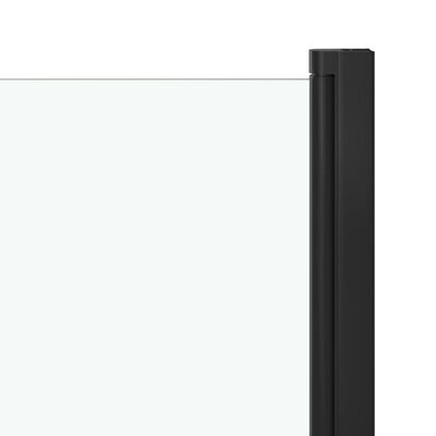 vidaXL Folding Shower Enclosure 2 Panels ESG 47.2"x55.1" Black