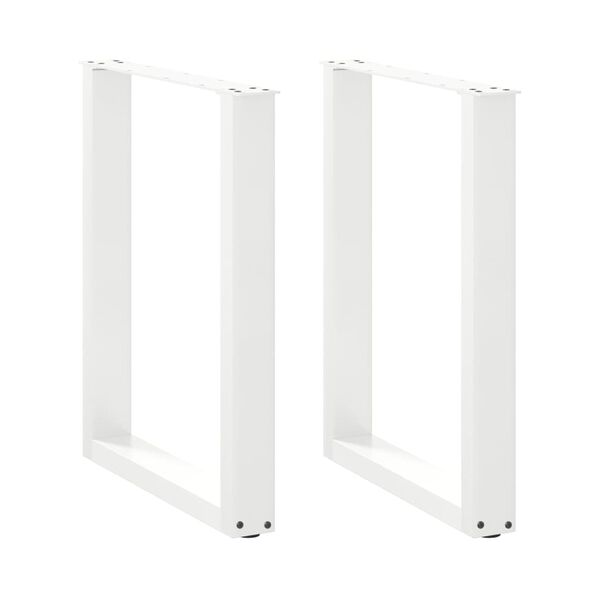 vidaXL Coffee Table Leg Set of 2 White Powder-Coated Steel 23.6x