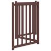 vidaXL Dog Gate Set of 3 Brown Oak Solid Fir Wood Foldable Collapsible