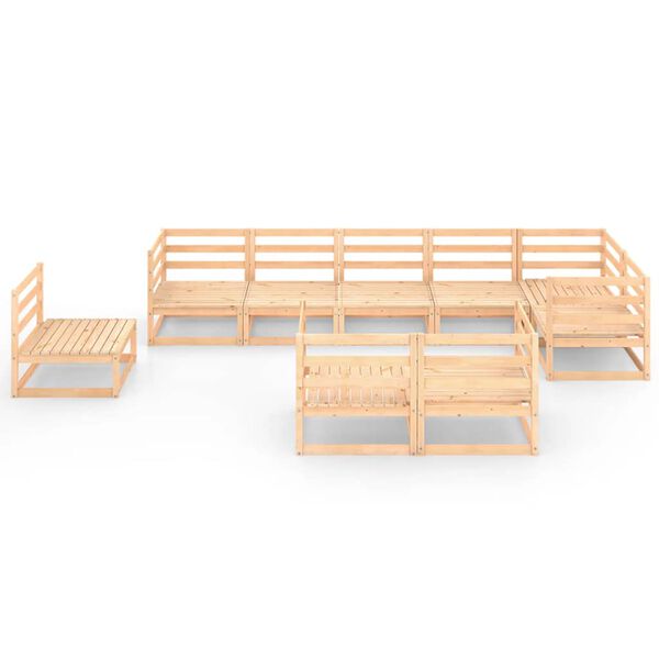 vidaXL Garden Lounge Set Brown Solid Pine Wood Modular Garden Lounge Set