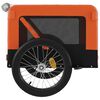 vidaXL Pet Bike Trailer Orange and Black Oxford fabric, iron, PVC Medium