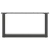 vidaXL Coffee Table Legs U-Shaped 2 pcs Anthracite 23.6"x(11.8"-12.2") Steel