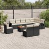 vidaXL Garden Sofa Set Black, Cream White