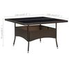 vidaXL Dining Table Brown PE rattan Medium Durable Dining Table