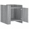 vidaXL Bedside Cabinet Grey Sonoma Engineered Wood 17.7 x 19.7 x 19.7 in