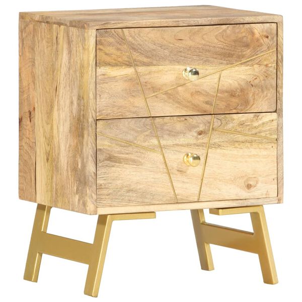 vidaXL Bedside Cabinet Brown Solid Mango Wood Medium Bedside Cabinet