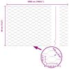 vidaXL Hexagon Fence Gray 0.4 x 50 m Steel