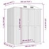 vidaXL Garden Shed Dark Brown Galvanized Steel Large Sliding Components