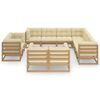 vidaXL Garden Lounge Set Honey brown Solid pinewood Large Modular