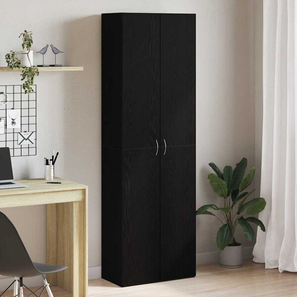 vidaXL Office Cabinet Black oak 60 x 32 x 190 Engineered wood
