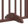 vidaXL Dog Gate Set of 6 Brown Oak Poplar Wood