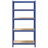 vidaXL 5-Layer Storage Shelf Blue Steel&Engineered Wood