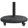 vidaXL Parasol Base Black Ø38-48 mm Polyethylene, concrete, and iron