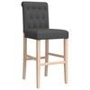 vidaXL Bar Chair Dark grey Solid rubber wood, fabric (100% polyester)