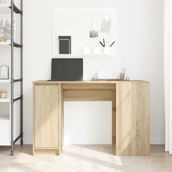 vidaXL Desk Sonoma oak Engineered wood Large Desk Rectangular