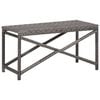 vidaXL Bench Grey PE (polyethylene) rattan, Powder-coated steel 31.5 in