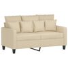 vidaXL Sofa Set Cream Fabric (100% polyester), metal, textilene, plywood