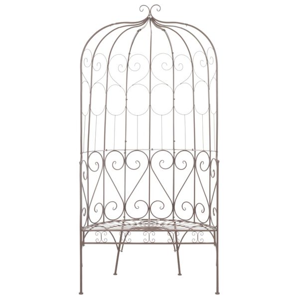 vidaXL Garden Bench Antique Brown Wrought iron 37.4 in Tough