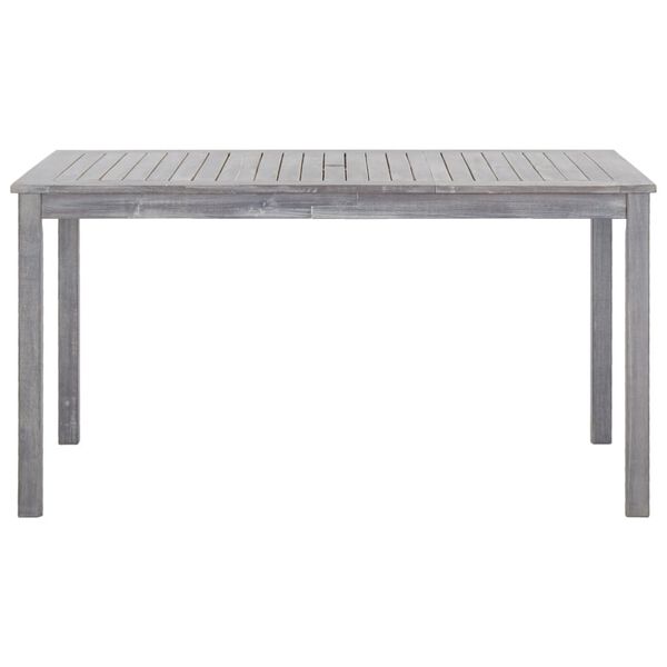 vidaXL Outdoor Dining Set Grey Solid Acacia Wood Medium Durable