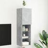 vidaXL TV Cabinet Concrete grey Engineered wood and glass TV Cabinet