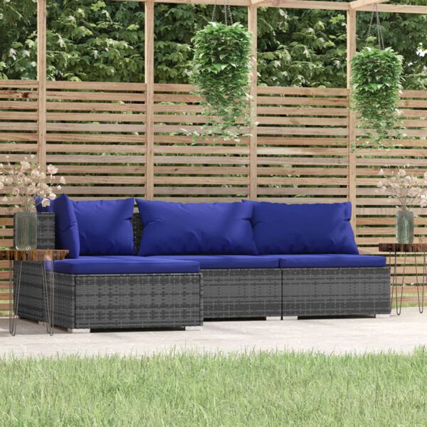 vidaXL Garden Lounge Set Gray