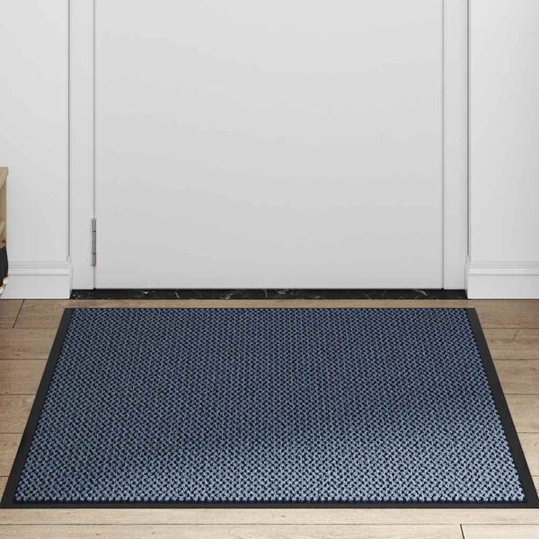 vidaXL Doormat Blue Polypropylene and PVC 35.4 x 59.1 in Non-slip