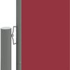 vidaXL Side Awning Red Polyester with PU coating, steel, aluminum Large