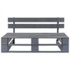 vidaXL Pallet Bench Grey Impregnated pinewood Medium Durable