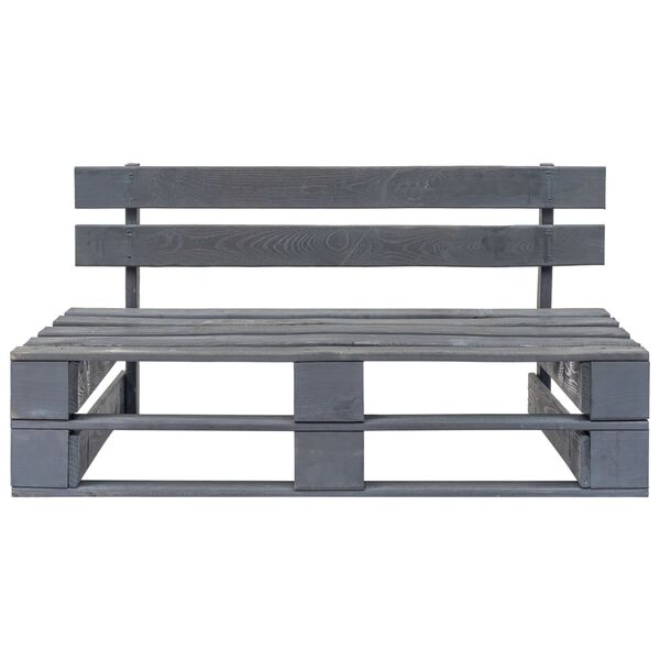 vidaXL Pallet Bench Grey Impregnated pinewood Medium Durable