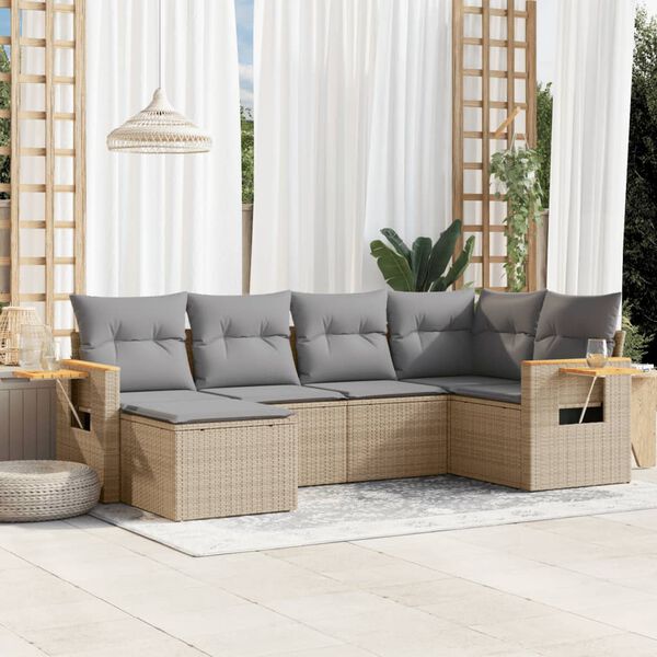 vidaXL Garden Sofa Set Beige
