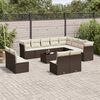 vidaXL Garden Sofa Set Brown