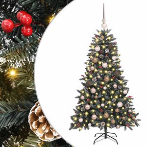 vidaXL Artificial Christmas Tree with 150 LEDs Green 59.06 in