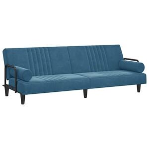 vidaXL Sofa Bed Light Gray Velvet (100% polyester), plywood Standard