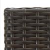 vidaXL Bar Stool Set of 2 Brown PE rattan, powder-coated steel Large