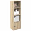 vidaXL Bookcase Sonoma oak Engineered wood Medium Bookcase Rectangular